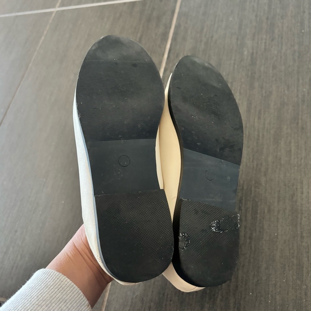 Soft Vegan Leather Cream Loafers - Picture 7 of 7
